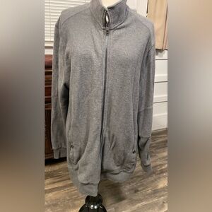 Calvin Klein Men's Gray Zip-Up Sweater